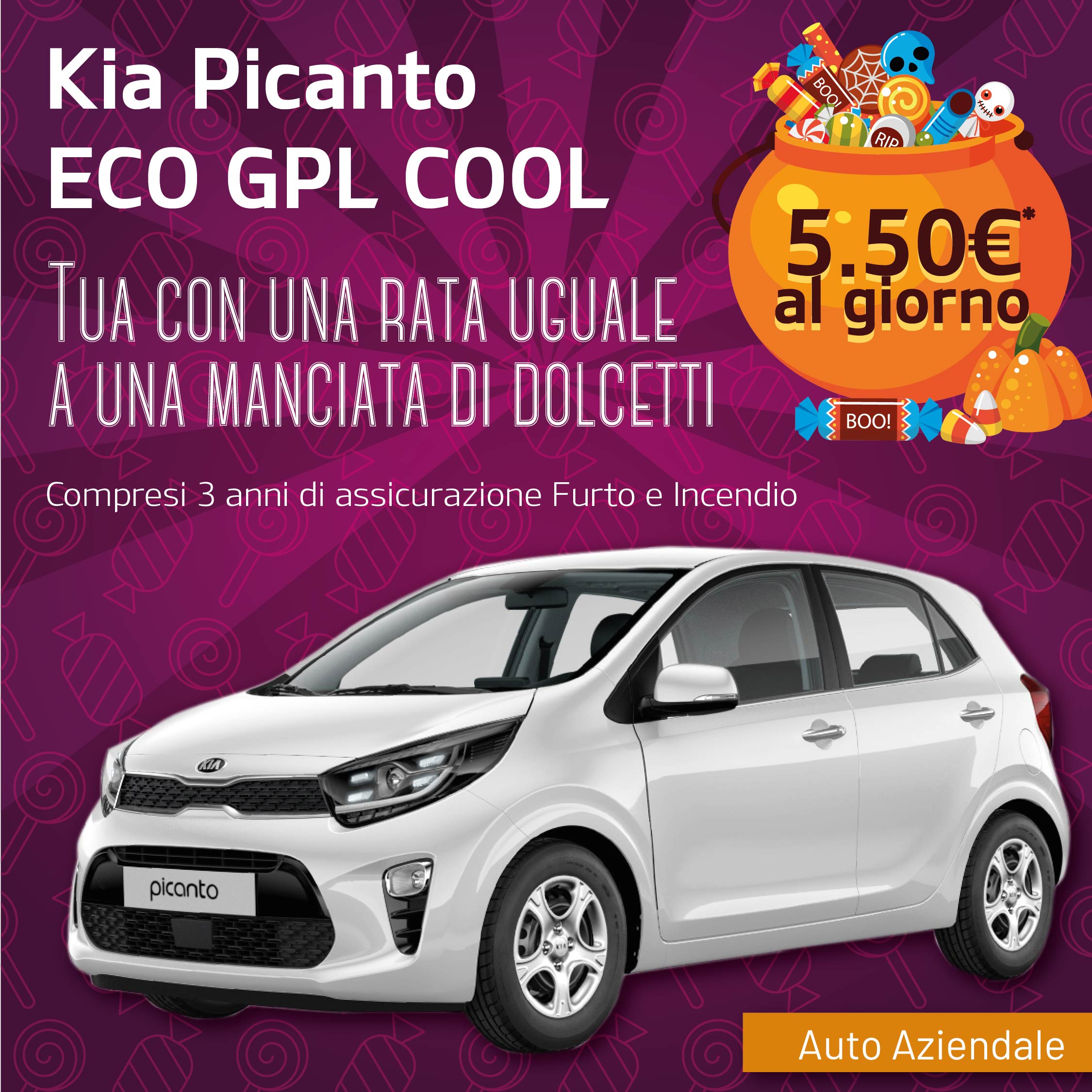 Promozione Kia picanto aziendali Hallowen